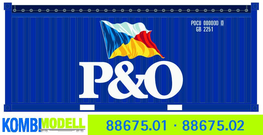 Kombimodell 88675.01 Ct 20' Open-Top (GB 2251) »P&O« #POCU 400007 